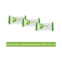 Gvyna Fresh İntim Temizleme Mendili 3 X 15 Adet