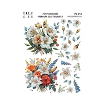 Polyesterhobi Premium Sulu Transfer 25x35 Cm Çiçek Desenli Ps 218