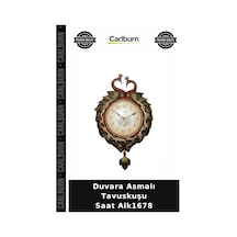Özel Üretim Dekoratif Salon Duvar Saati Modern Ev Aksesuarı Duvara Asmalı Tavuskuşu Saat Alk1678 Çok Renkli