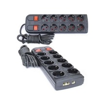 10lu 2 Anahtarlı Topraklı Grup Priz 3 Metre Standart