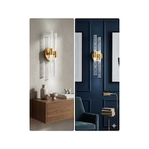 Bubbleflux Dubble Medium 40 Cm Modern Tasarım Led Aplik - Duvar Lambası - Gold - Elektrikli - Beyaz Led Gold - Elektrikli