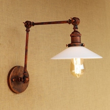 Riolight Retro Üç Mafsallı Hareketli Başlık Metal Aplik Şapka Çap Eskitme
