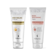 Vücut Peeling Jel + Vücut Beyazlatıcı Krem Vücut Bakım Seti