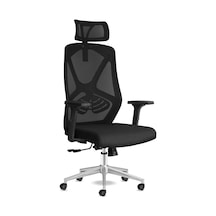 Tr Craft Ofis Sandalyesi Baş Destekli Ergonomik Çalışma Koltuğu Kumaş Siyah Diğer