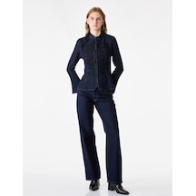 Koton Düşük Bel Cepli Pamuklu Rahat Kesim Düz Paça Denim Pantolon - Straight Fit Jean Raw 7wal40289md 63x
