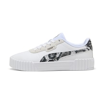 Puma Carina 3.0 Snake Chic Kadın Ekru Sneaker Ekru