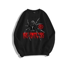 Tarzsokak Unisex Relentless Bisiklet Yaka Sweatshirt Hoodie Siyah