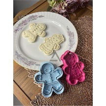 Gingerbread Kurabiye Adam & Kurabiye Kadın Kurabiye Kalıp Seti 2'li Çok Renkli