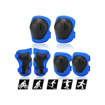 Hallow-çocuklar Diz Pedleri Set 6 İn 1 Koruyucu Dişli Kiti Y12573bl