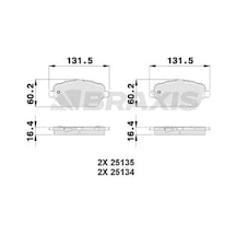 Ford B-max On Fren Balatasi 1.6 2012-2017 Braxıs Ab0025