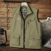 Erkek Yelek Ceket Haki