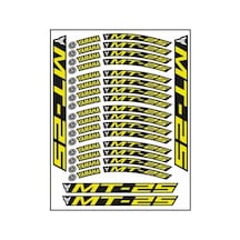 Florasan Sarı Baskı Yamaha Mt-25 Uyumlu 1 Set Jant Şeridi