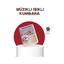 Atm Tasarımlı Şifreli Işıklı Çocuk Kumbarası Mor - Lisinya