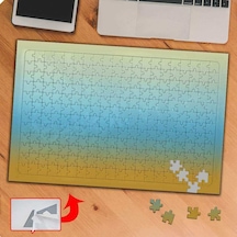 Degrade Gradyan-sarı Mavi 240 Parça Puzzle Yapboz Tablo-gd9