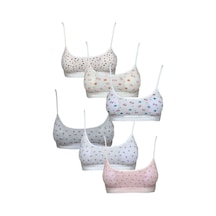 Pedli Ip Askılı Yarım Atlet Desenli Büstiyer 6 Lı Set 2 Beden: L-xl Diğer