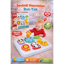 Eğitici Sevimli Hayvanlar Bul-tak - Bultak - Motor Becerileri - Şekil Takmaca