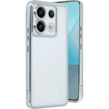 Newface Xiaomi Poco X6 Kılıf Razer Lensli Silikon - Gümüş