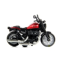Çek Bırak1:14 Die-cast Clasic Motosiklet - Kırmızı Turuncu