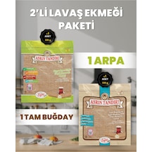 2'li Paket 1 Paket Ekşi Hamurlu Tam Buğday Lavaş Ekmeği - 1 Paket Ekşi Hamurlu Arpa Lavaş Ekmeği