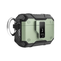 Mobilefix Air-pods Pro Airbag 35 Darbelere Karşı Dayanıklı Düğmeli Kılıf-yeşil Yeşil