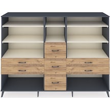 Hyperion Dolap 8 Raflı 7 Çekmeceli 220x44x163 Antrasit-aytaşı/çam Aytası/atlas Çam - Antrasıt Hyperion Dolap 8 Raflı 7 Çekmeceli 220x44x163 Antrasit-aytaşı/çam Aytası/atlas Çam - Antrasıt