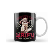 Cute Mess With The Waifu Get The Knifu Anime Kupa Bardak Porselen Karışık