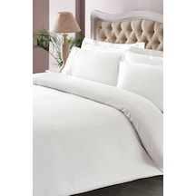 Taç Premium Basic King Size Pamuk Saten Nevresim Takımı Beyaz