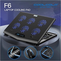 Notebook Soğutucu 6 Fanlı Yükseklik ve Fan Ayarlı Lcd Göstergeli