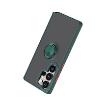 Samsung Galaxy Uyumlu  S26 Ultra Montreal Yüzüklü Silikon Kapak - Yeşil