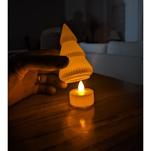 Soyut Formda Ev Dekor Biblosu Modern Tasarım Mum Led 10cm