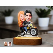 Bk Gift Kişiye Özel Sevgili Karikatürlü Dekoratif 3d Biblo Led Işıklı Gece Lambası-15, Düğün Hediyesi, Yıl Dönümü Hediyesi Kobitmeyen138290 Bk Gift