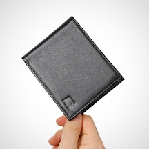 Mft Leather Hakiki Deri Bozuk Paralı Erkek Cüzdan İsim Yazılı, Kişiye Özel Bond 7110 - Napa Siyah Napa Siyah