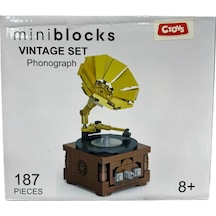 Miniblocks Vintage Gramofon Yapım Seti 187 Parça