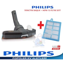 Philips Uyumlu Fc9020 Triactive Marathon Emici Başlık + Hepa13 Filtre
