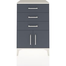 Hyperion Komodin 3 Çekmeceli 2 Kapaklı 60x44x96 Aytaşı-antrasit Aytaşı