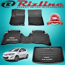 Hyundai I20 3D Paspas + Bagaj Havuz Siyah 2008-2014 Arası Rizline N11.23542