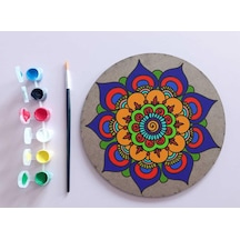 Ahşap Mandala 20x20 Cm Daire Mdf Üzerine Uv Baskı Modeller- Desenli3 Mandala Set Boyama