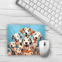 Sevimli Benekli Köpekler Tasarımlı Baskılı 18x22 Cm Mouse Pad