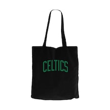 Boston Celtics Yazı Siyah Kanvas Bez Çanta Siyah