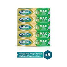 Max Tutuş & Ferahlık Diş Protezi Yapıştırıcı Krem 40g X 5 Adet