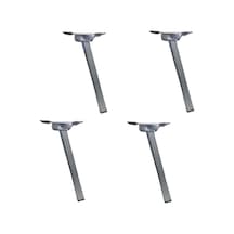 4 Adet Masa Sehpa Sofra Ayağı Metal Katlanır Ayak 50 Cm Gümüş