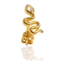 14 Ayar Altın Piercing Tragus Küpe 25114-t004