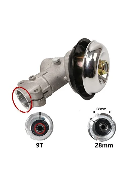 motorlu tırpan dişli grubu rediktör 9 diş 28mm frezeli