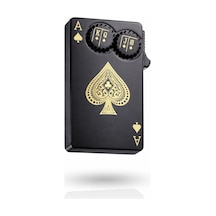Limited Edition Serisi Premium İskambil Poker Kartları Tasarımlı Çakmak-özel Çakmak Kutusu Siyah