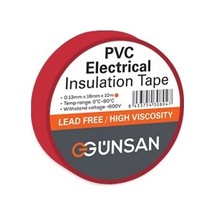 1 Adet Günsan Kırmızı İzole Bant 0.13x18mmx10m