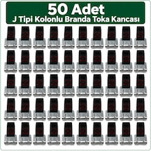 Dorse Kamyon Kamyonet Kolonlu Branda Toka Kancası 50'li Takım J Tipi Branda Bağlantı Kancası Metal Branda Sabitleme Aparatı 50 Adet