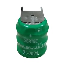3 Pinli Nı-mh Buton Pil 80 Mah 3.6v Güç Kaynağı