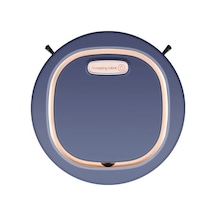 Yeni Süper Sessiz Kablosuz Elektrikli Süpürge Robotu 3 In 1 Süpürme Mop Ev Blue Mavi