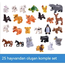25 Büyük Patchwork Hayvan Yapı Taşları Lego İle Uyumlu Aksesuarlar - Hayvan Paketi