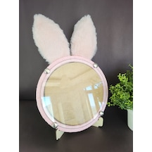 Pembe Tavşan Kulaklı Pembe Fotoğraf Çerçevesi